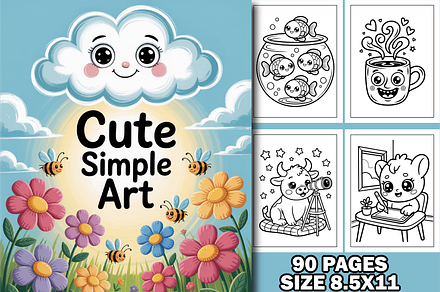 Adorable Simple Art Coloring Book