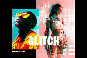 Glitched Distort Poster Effect, a Layer Style Add-On by Design Squad (Thumbnail 1 of 4)