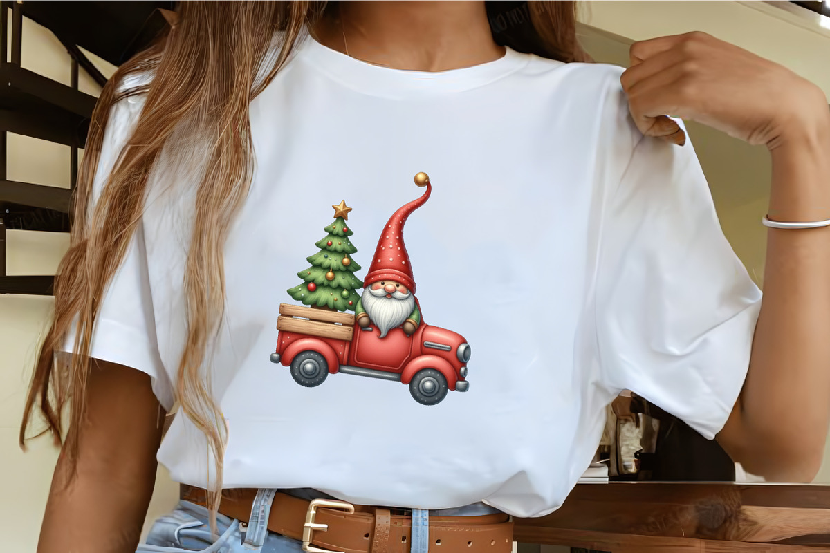 Christmas Cute Gnome and Truck Clipa, an Illustration by CrexoraLab (Photo 5 of 5)