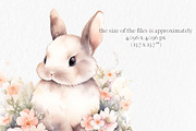 Floral easter bunny clipart, an Object Graphic by MyLittleMeow (Thumbnail 3 of 7)