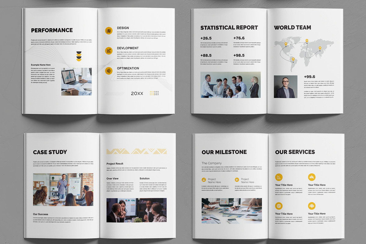Annual Report Design Template, a Brochure Template by MightyDesign (Photo 3 of 6)