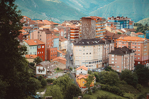 Colorful Tineo Town Houses, an Architecture Photo by SkyNext