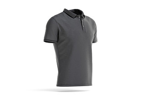 Black Men's Polo-Shirt 3D Model, an Object 3D Model by rebrandy