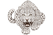 White LEOPARD, an Animal Illustration by Tanya Akhmett (Thumbnail 2 of 6)