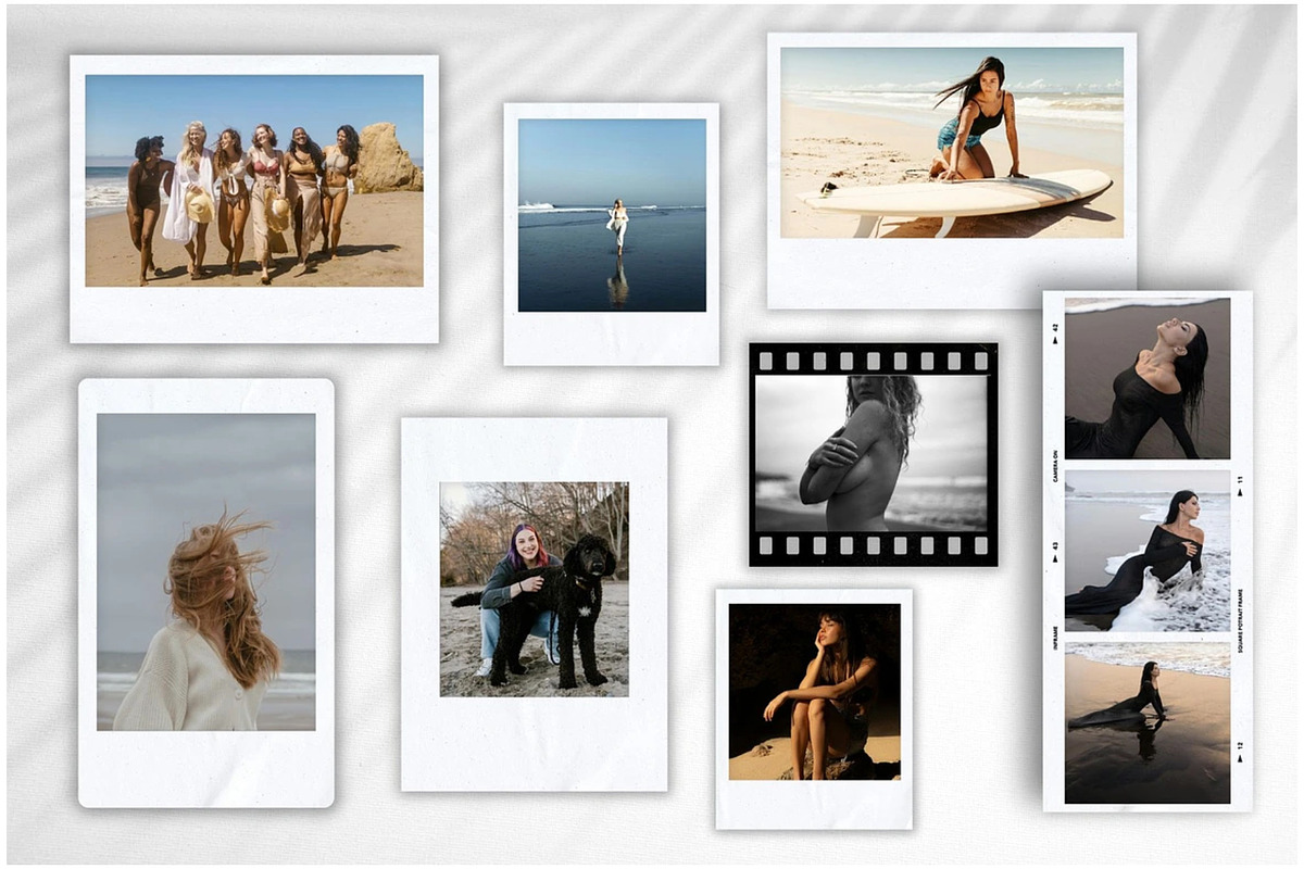 Polaroid frames | Film frame overlay, a Social Media Template by Presets store (Photo 1 of 2)