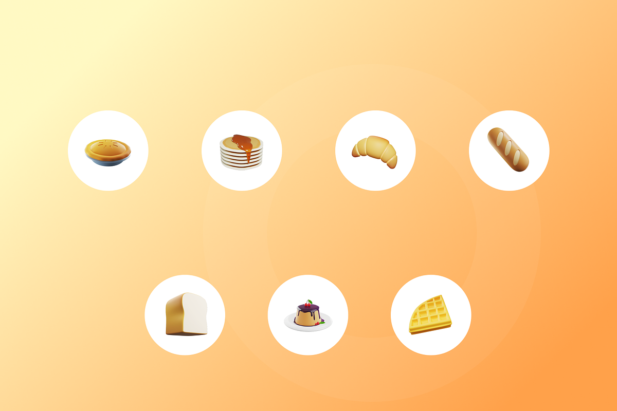 Food 3D Illustration, a Food & Drink 3D Model by Vektora Studio (Photo 5 of 6)