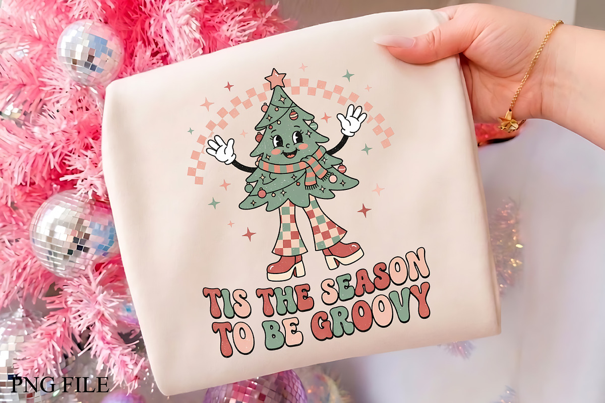 Tis The Season To Be Groovy, a Seasonal Illustration by CrexoraLab (Photo 1 of 4)