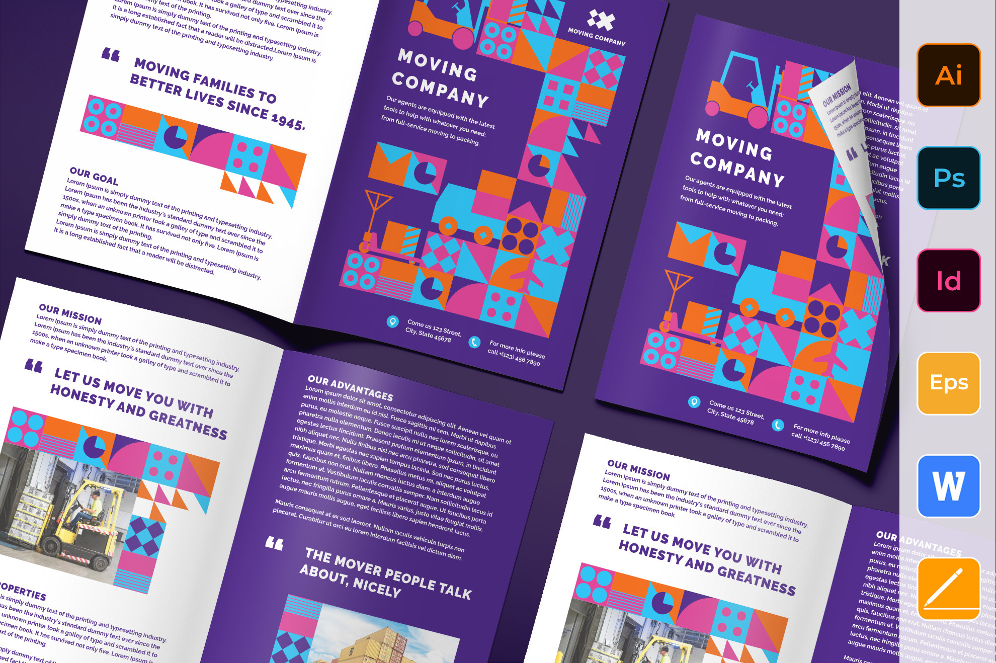 Moving Company Brochure Bifold, a Brochure Template by TemplatesNow!