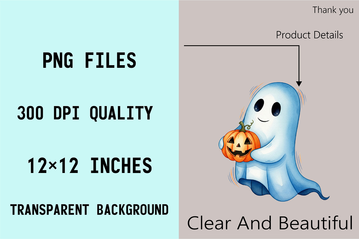 Blue Halloween Watercolor Clipart, an Illustration by SVGArt (Photo 3 of 8)