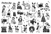 Christmas Dogs, an Animal Illustration by monkik (Thumbnail 4 of 7)