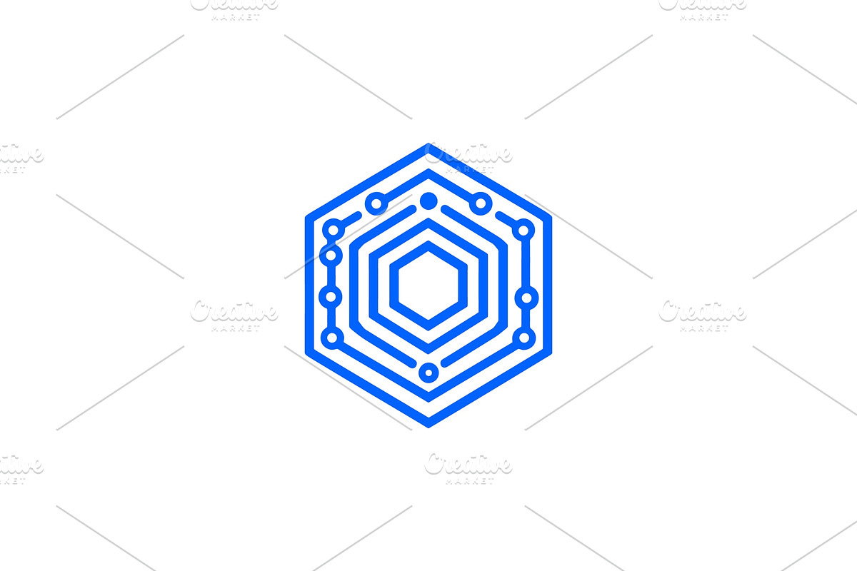 Hexagon Tech Modern Logo, a Branding & Logo Template by Vectorium Studio (Photo 1 of 9)