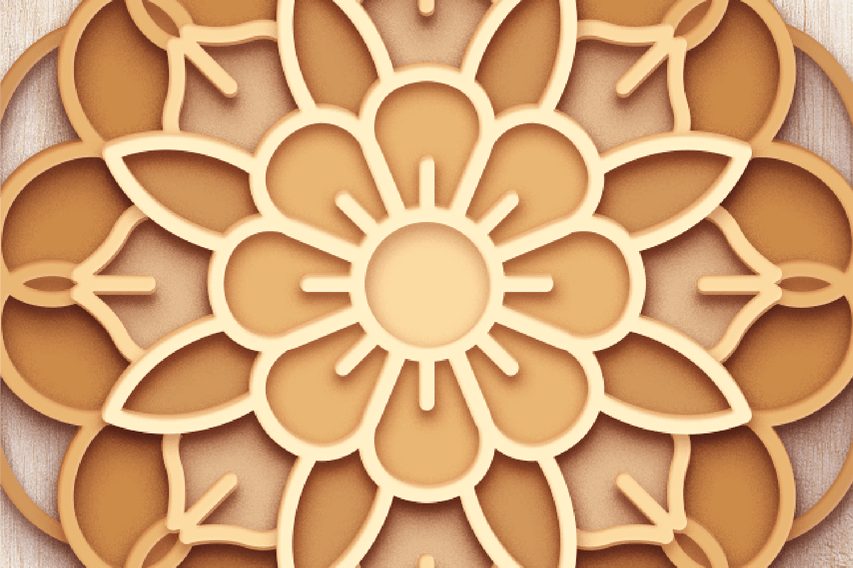 3D Poppy Flower Mandala - SVG Cut Fi, an Object Graphic by Arshad Ali (Photo 6 of 8)