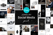 Jewelry Watch Canva Social Template, a Social Media Template by Goashape Studio (Thumbnail 1 of 12)