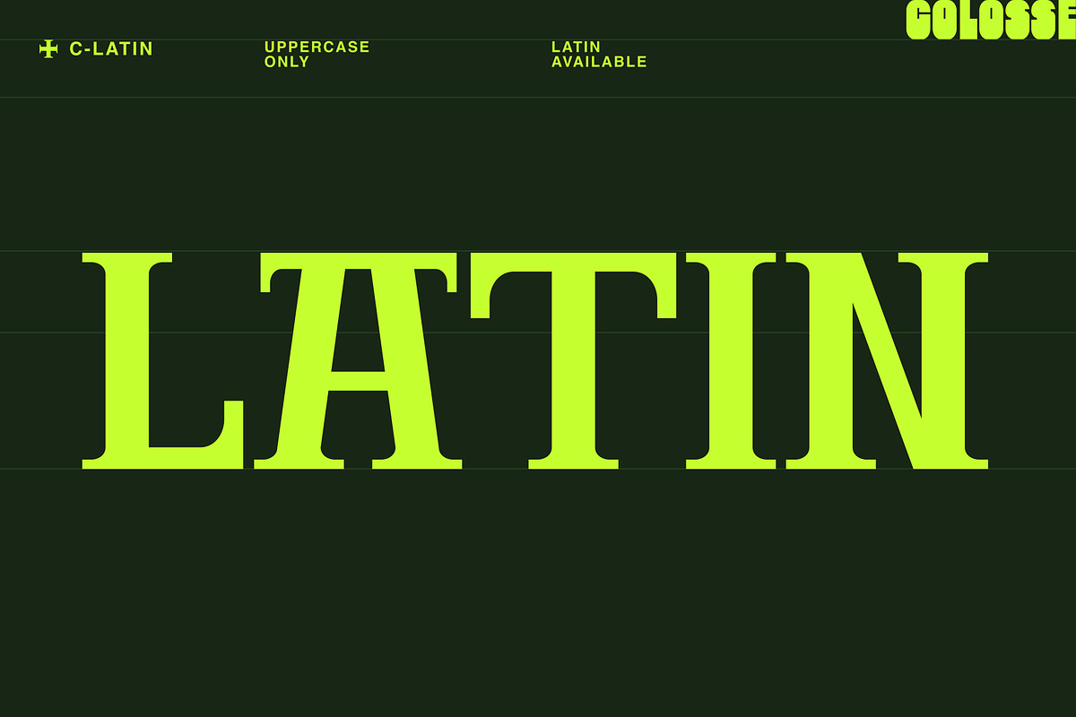 c-latin display type, a Serif Font by Colosse Foundry (Photo 1 of 7)