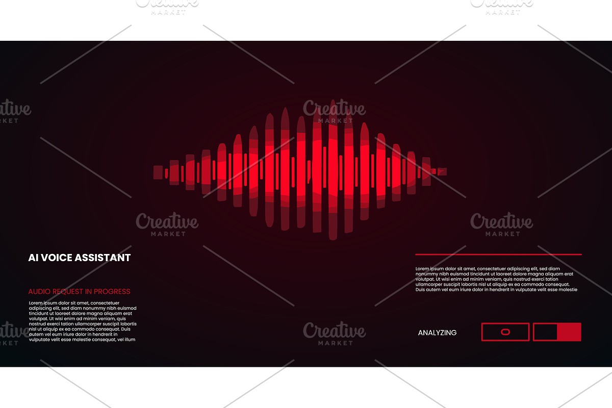 Ai voice assistant. Sound wave, a Technology Illustration by Stock-Smart-Start