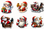 Christmas Santa Claus Sticker Clipar, an Illustration by OK Design (Thumbnail 3 of 5)