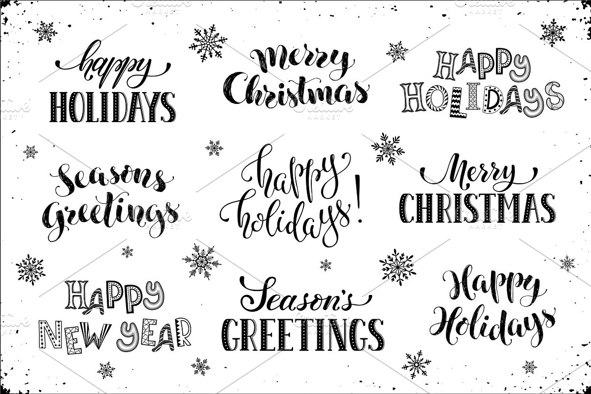 Christmas and New Year phrases set, an Object Graphic by Olly Molly (Photo 4 of 5)