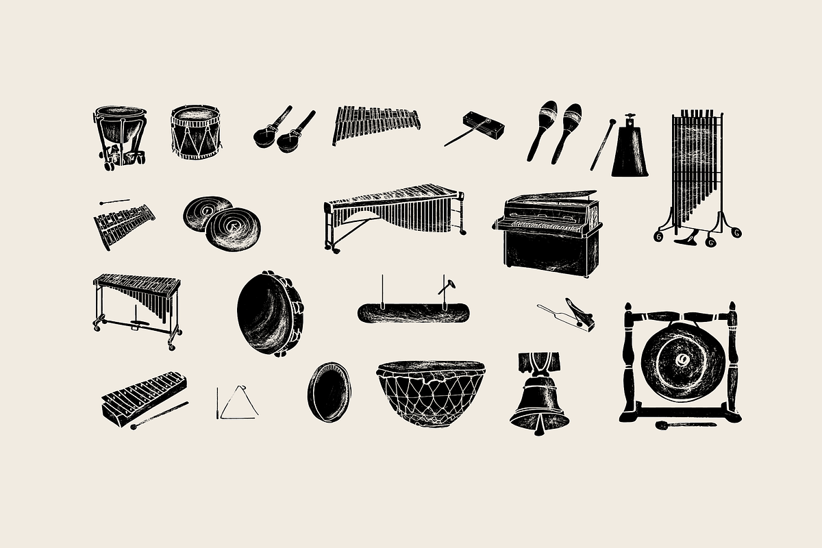 Musical instruments illustrations, an Illustration by Zhuna (Photo 4 of 16)