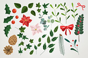Christmas Vector Floral Clipart ., a Background Graphic by NinaBrai (Thumbnail 2 of 8)