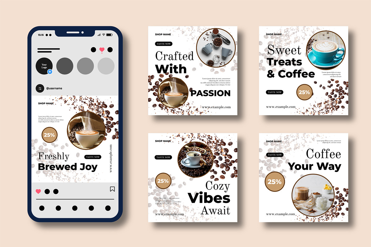 Modern Coffee Shop Social Media preview 2