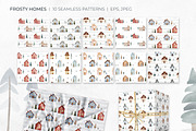 Snowy Houses. Watercolor Winter set, an Illustration by Hanna's ArtLab (Thumbnail 6 of 7)
