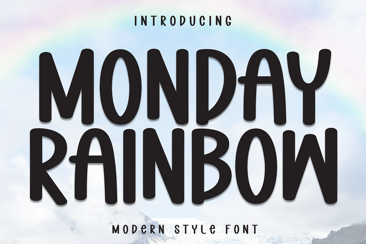 Monday Rainbow | Script Font, a Script Font by Scratchones (Photo 1 of 8)
