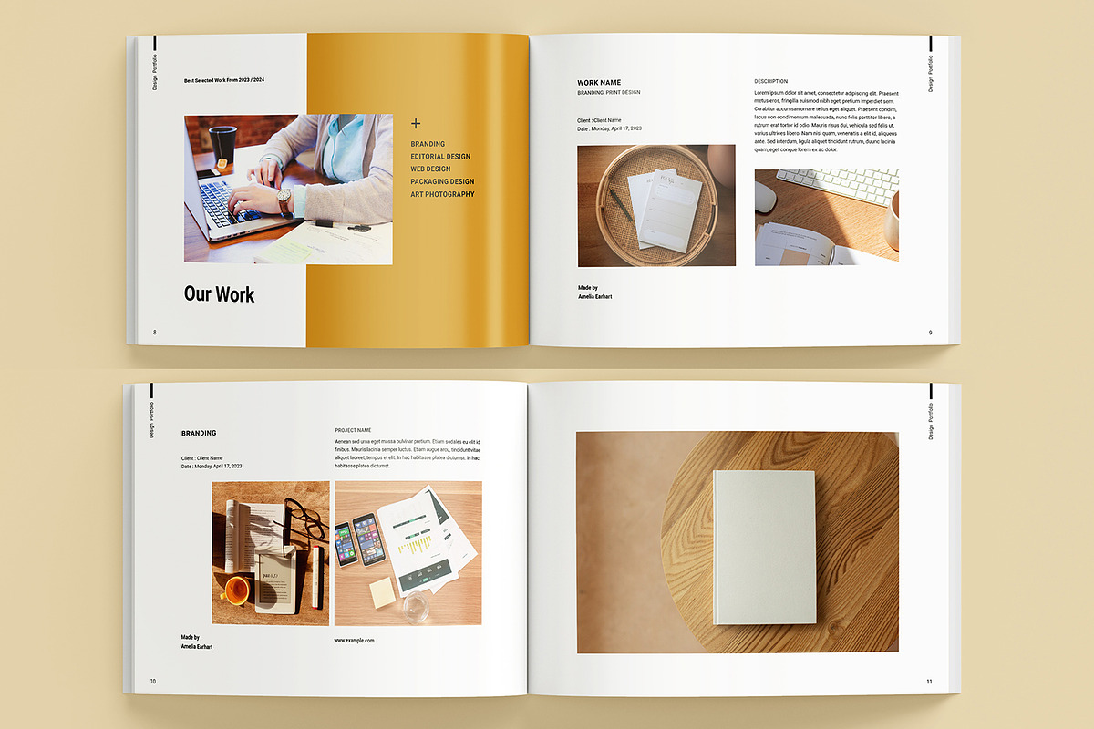 Design Portfolio Template, a Brochure Template by retrographix (Photo 3 of 6)