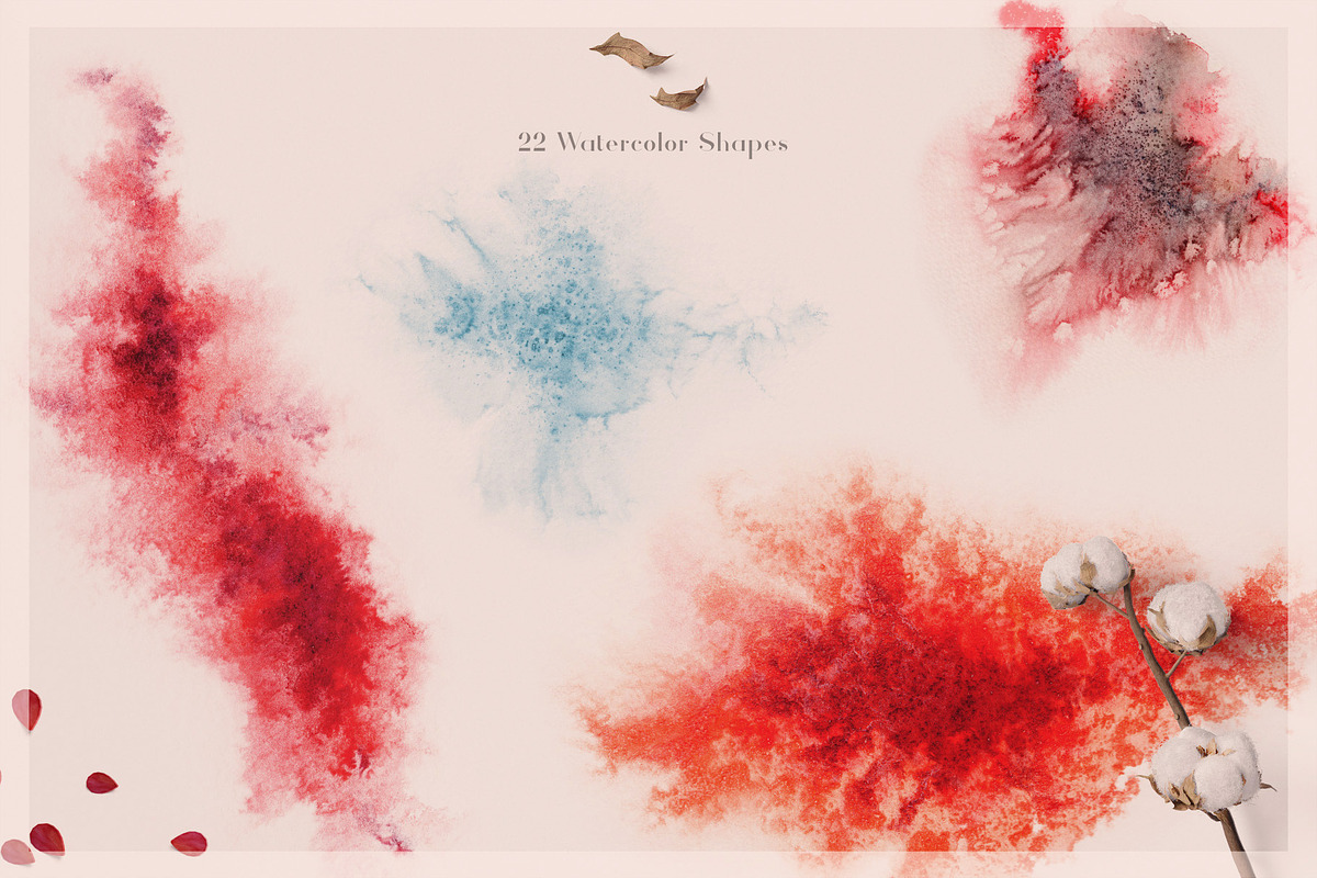 22 Watercolor Shapes, a Texture Graphic by Michael Rayback Design (Photo 5 of 6)