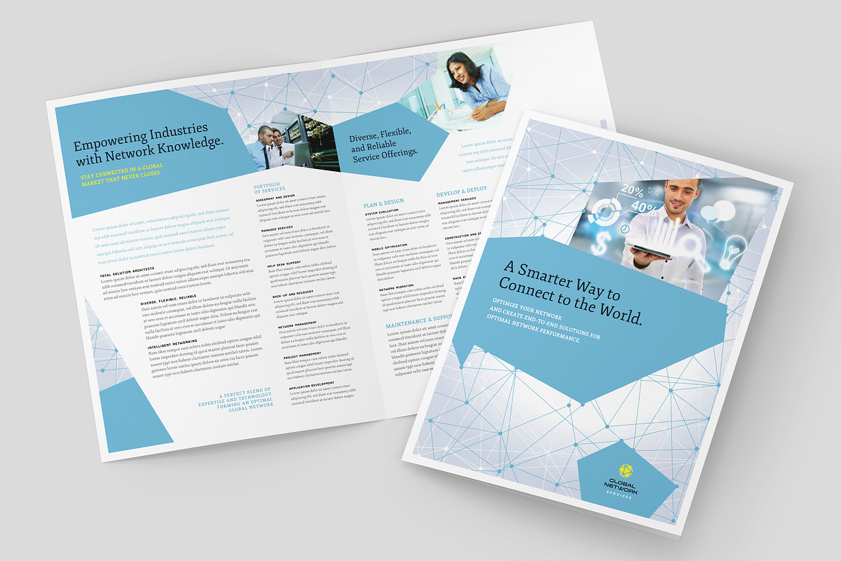 Global Network Brochure Template, a Brochure Template by StockLayouts (Photo 1 of 4)