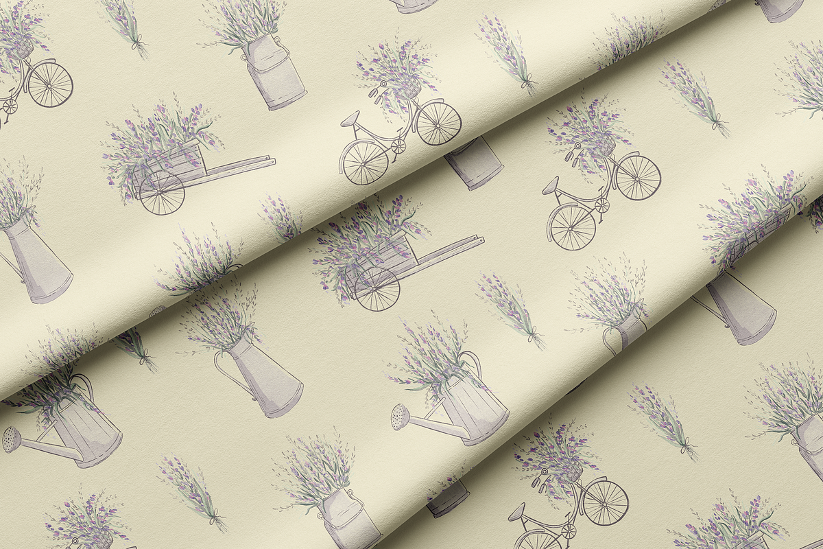 Watercolor Lavender Pattern, a Pattern Graphic by Lady Bruniere Design (Photo 10 of 14)