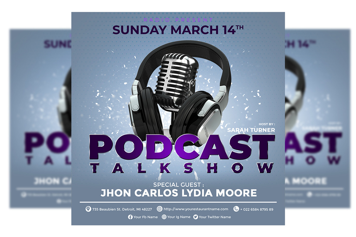 Podcast Poster, a Flyer Template by imadeDesign (Photo 3 of 3)