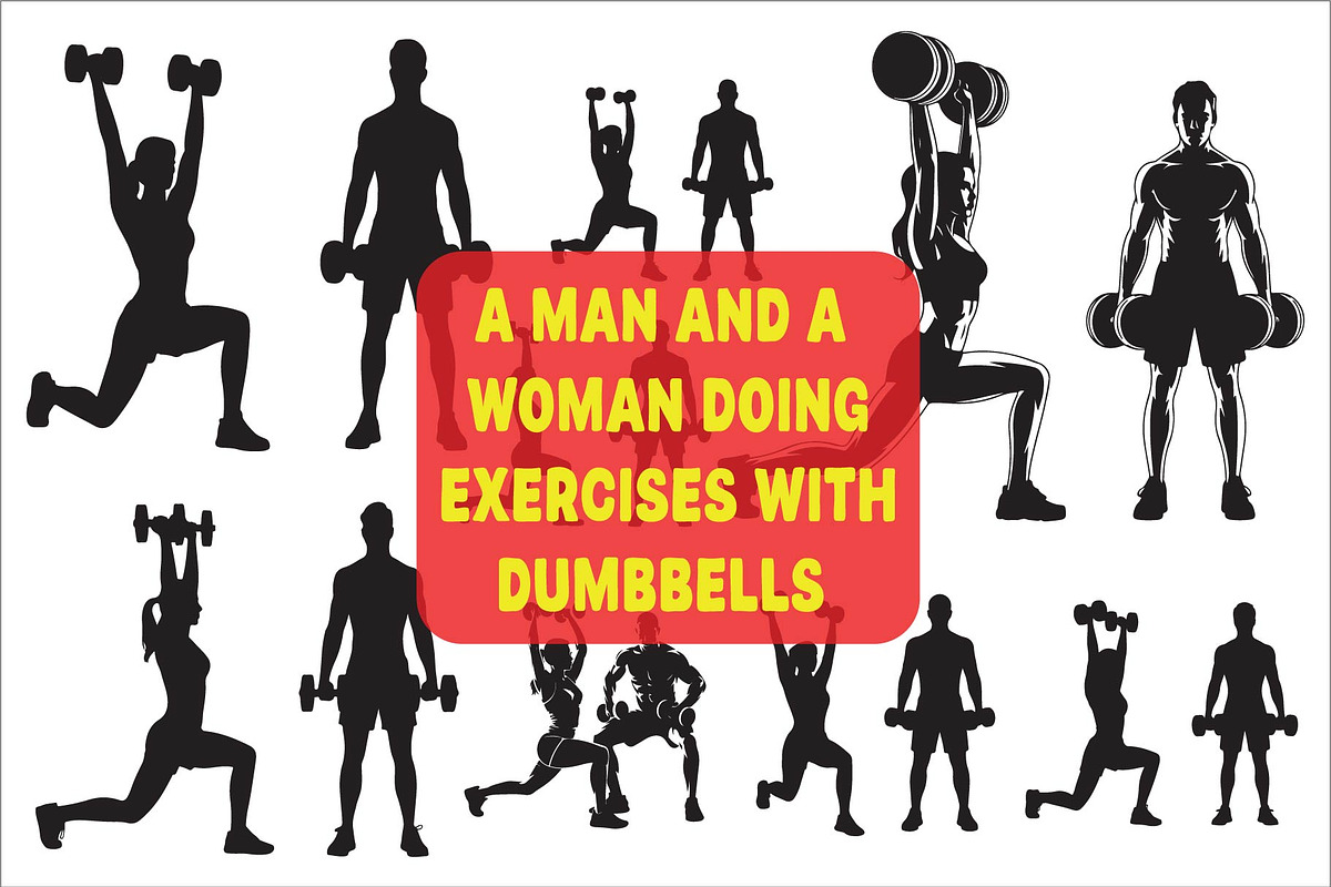 Bold fitness silhouette a man ,women, an Illustration by Amazin_art