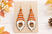 Gnome Earrings Laser Cut SVG, a Seasonal Illustration by Canvas Craft (Thumbnail 2 of 5)