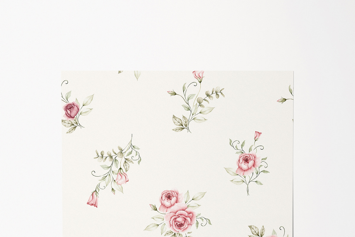 Watercolor Blush Roses Floral Set, a Decorative Illustration by Carol Lozove (Photo 29 of 50)