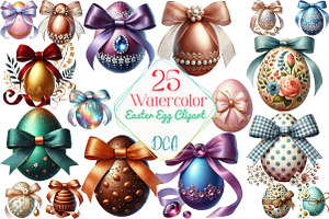 Easter Egg Clipart, Easter Clipart, an Illustration by DreamCafeArt