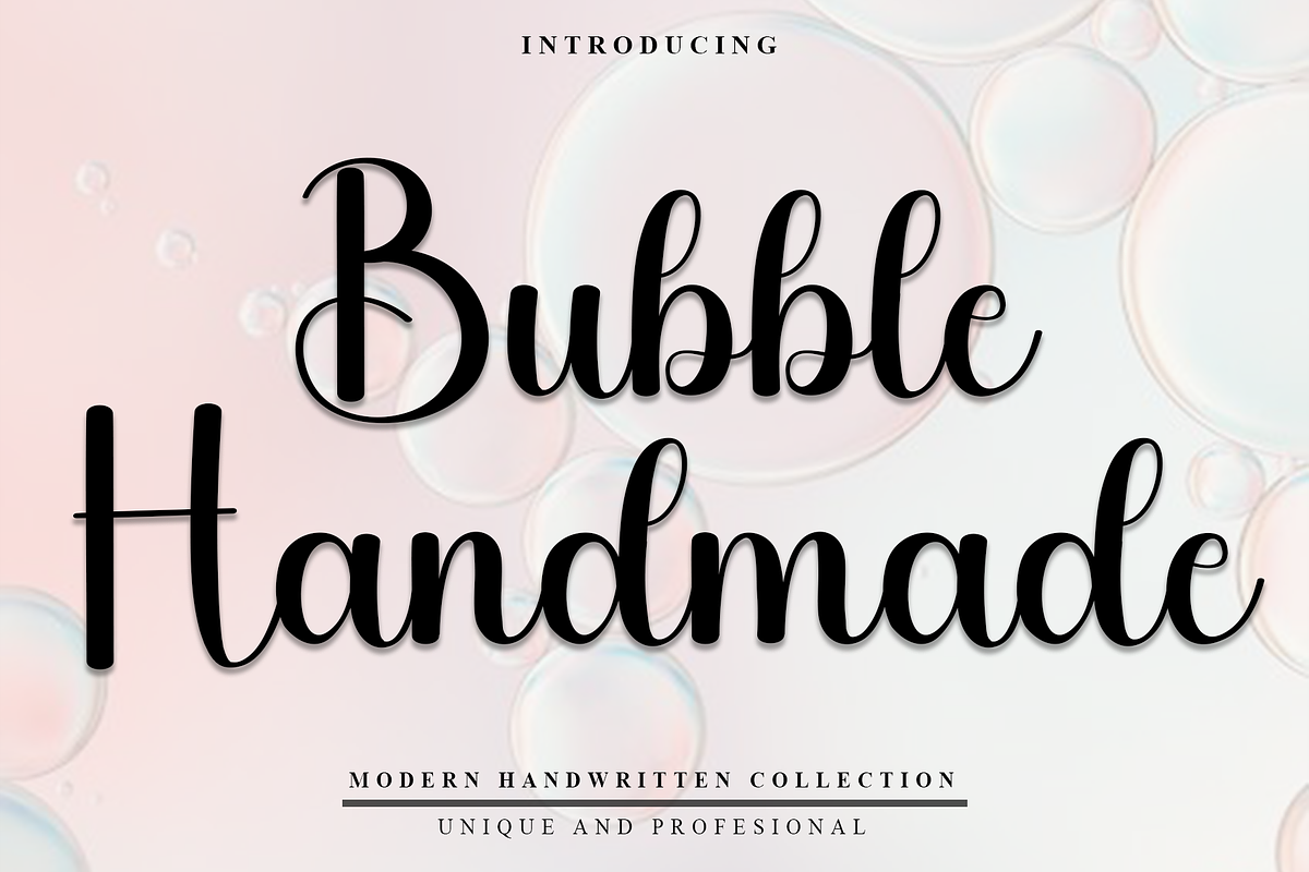 Bubble Handmade, a Handwritten Font by FreshTypeINK (Photo 1 of 8)
