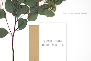 Card Mockup Styled Stock Photography