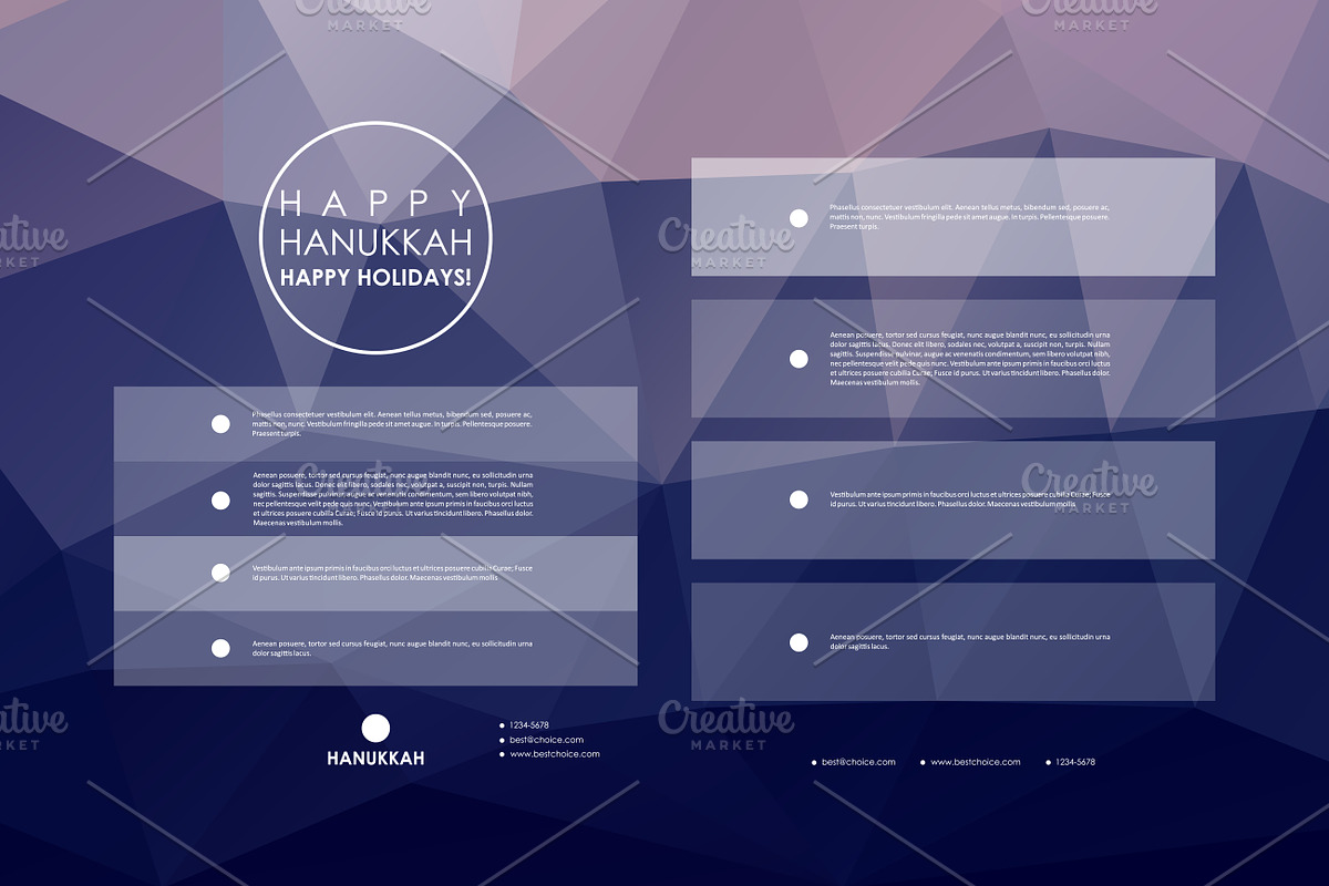 Hanukkah. 9 Brochure Templates, a Brochure Template by Palau (Photo 5 of 10)