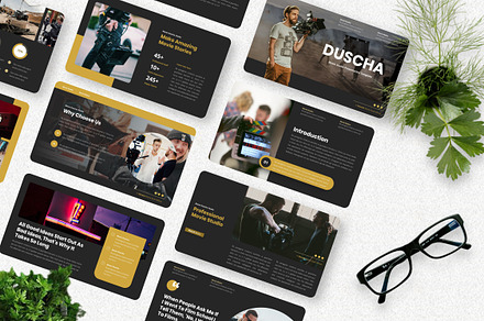 Duscha - Movie Studio Powerpoint, a Presentation Template by Dhabee