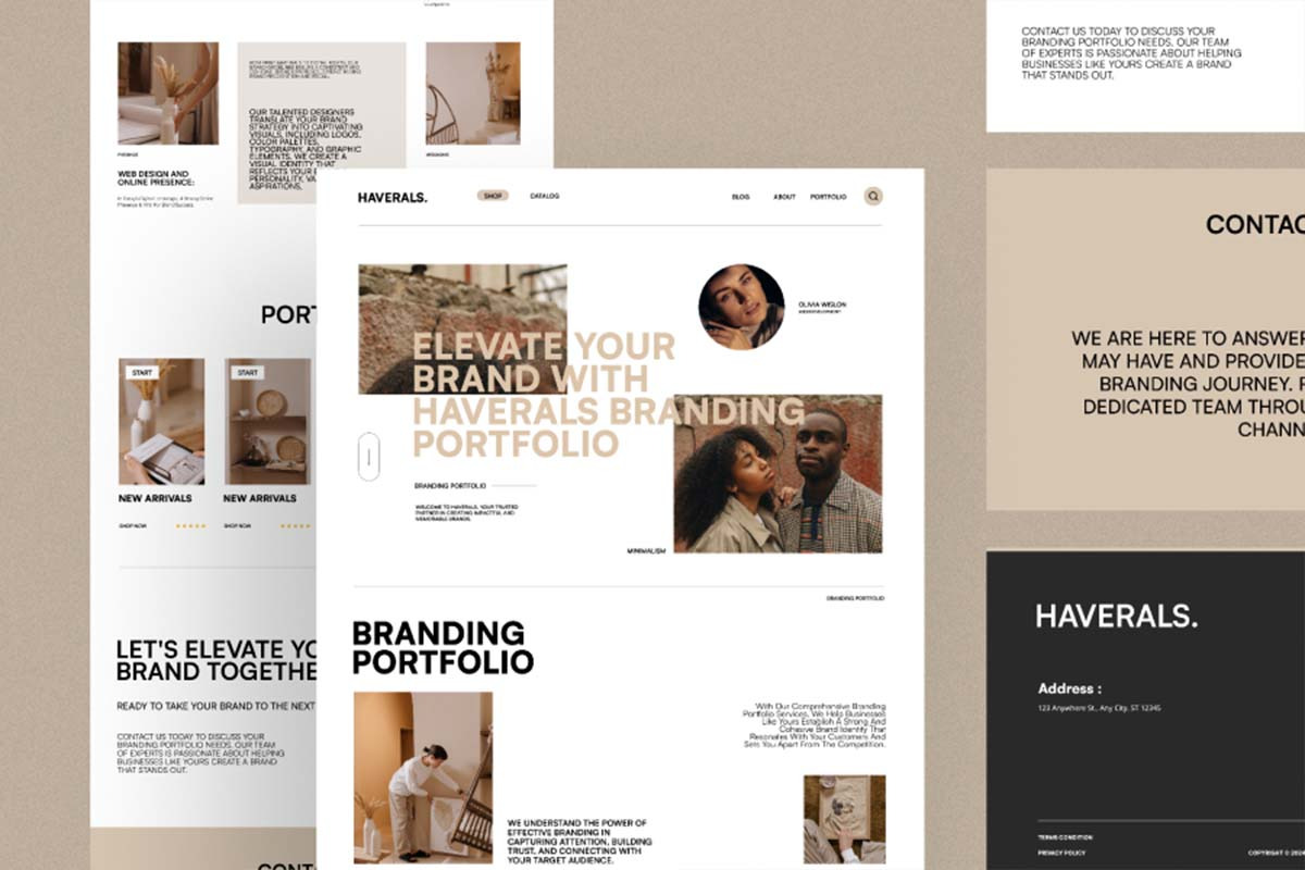 Haverals Branding Landing Page, an UI Kit Template by slidenotion (Photo 5 of 6)