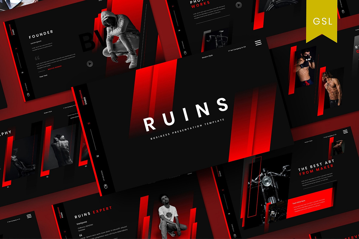 Ruins - Business Google Slide, a Presentation Template by Dens Creative Studio (Photo 1 of 6)