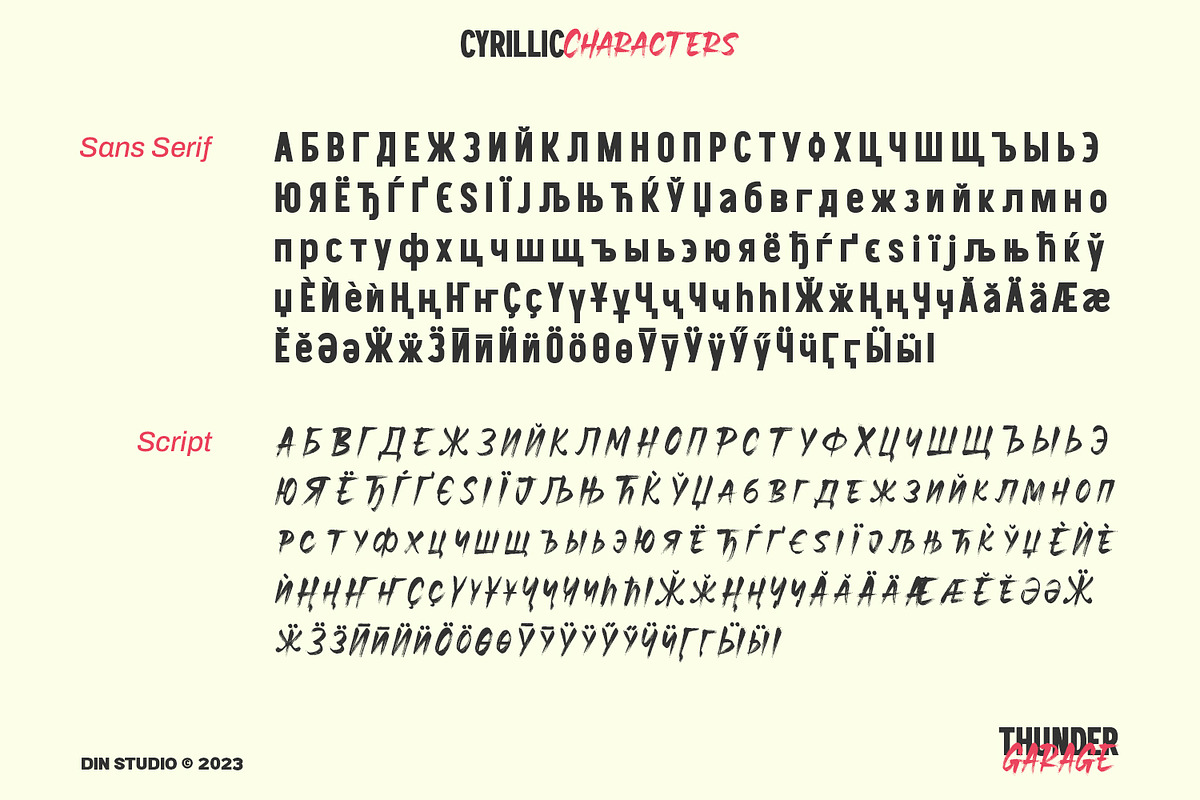 Thunder Garage, a Sans Serif Font by din-studio.com (Photo 10 of 10)
