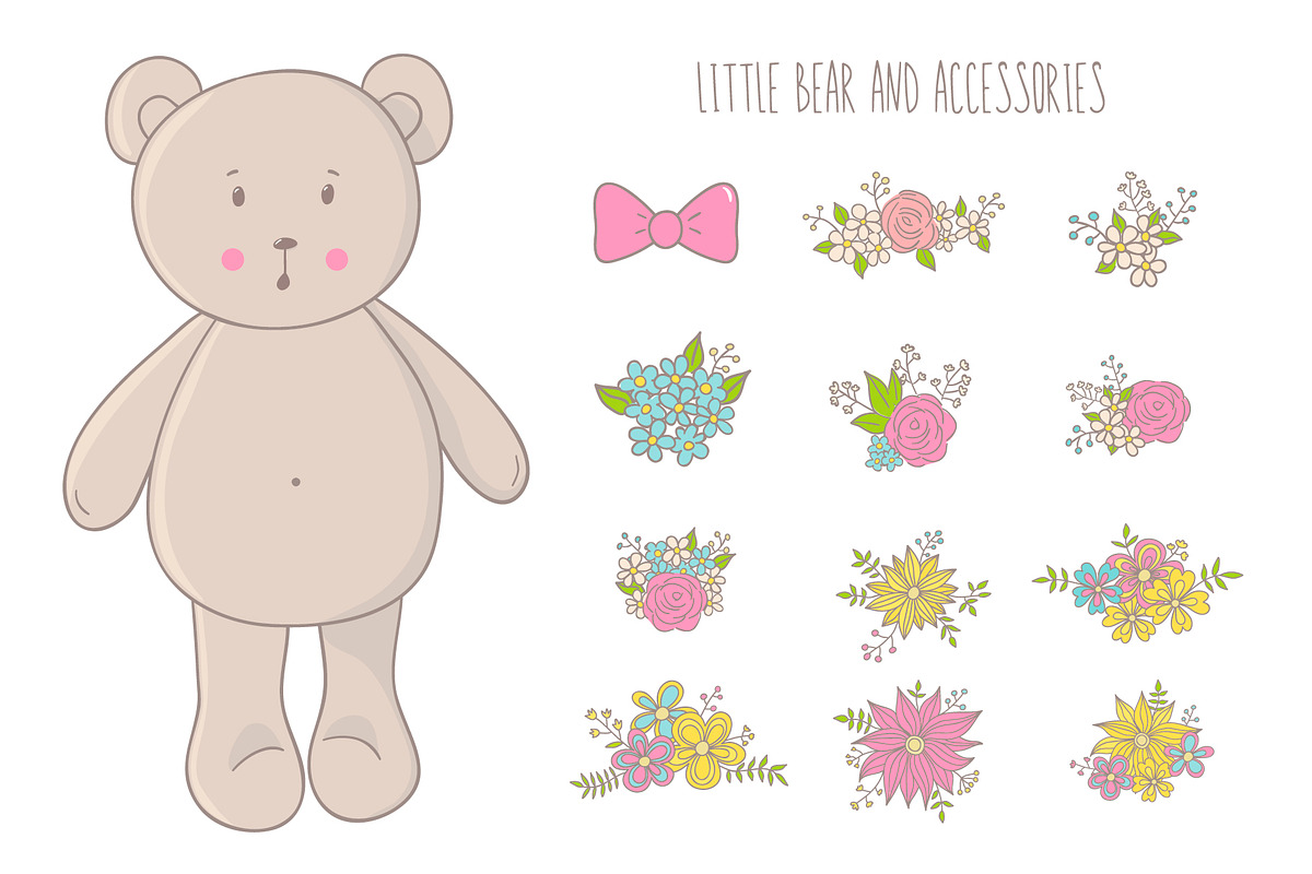Cute teddy bear, an Illustration by BerryCaty (Photo 2 of 9)