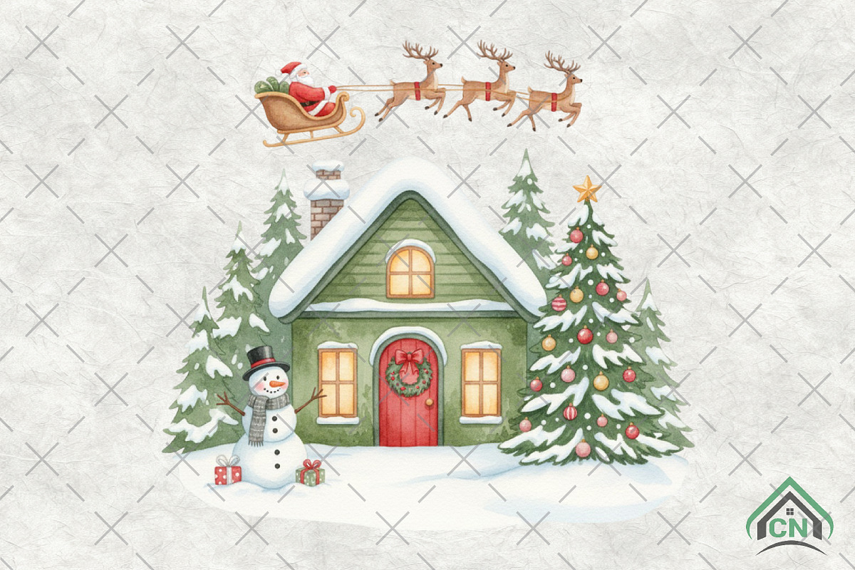 Christmas House PNG, an Illustration by Craft Nest (Photo 1 of 6)