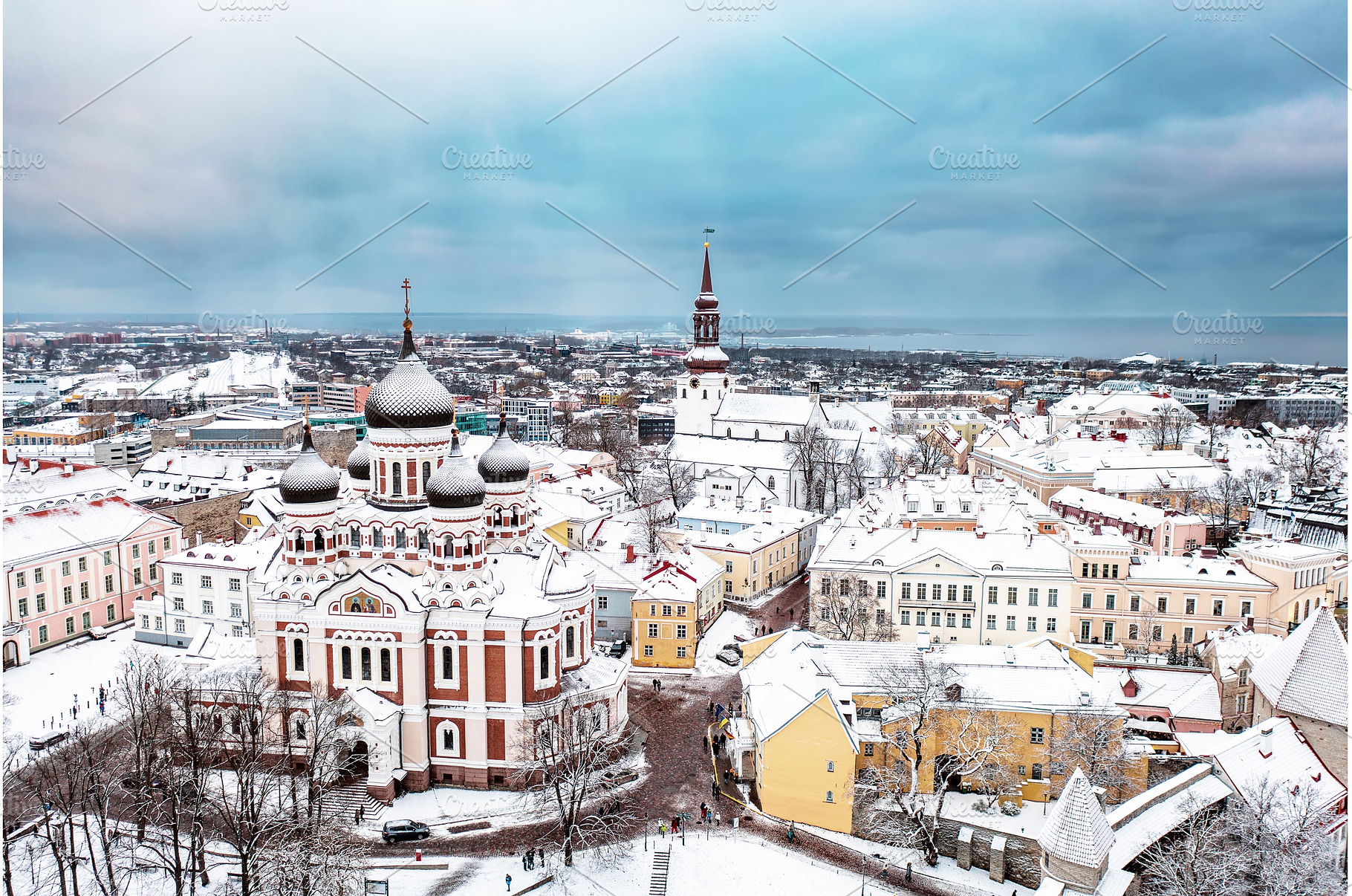 Aerial View of Tallinn in winter, an Architecture Photo by Nature and travel