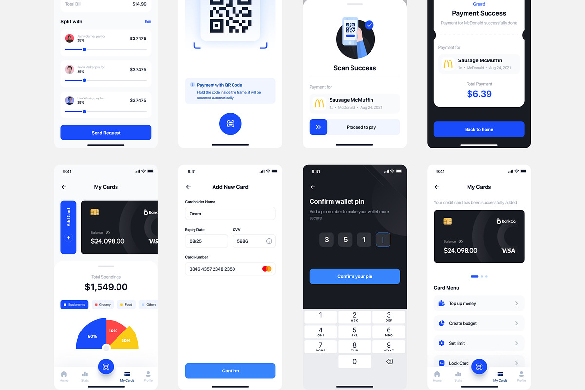 Bankgo - E-Wallet App UI Kit, an App Template by DesignsLab (Photo 10 of 11)