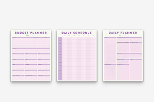 Lilac Planner Set