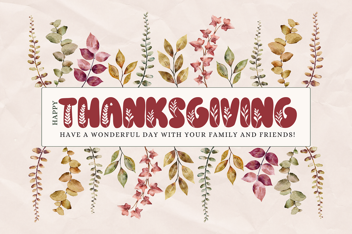 Flower Thanksgiving Font, a Handwritten Font by Dm Studio (Photo 3 of 7)