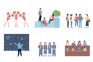 Student life. University characters, an Object Illustration by LadadikArt