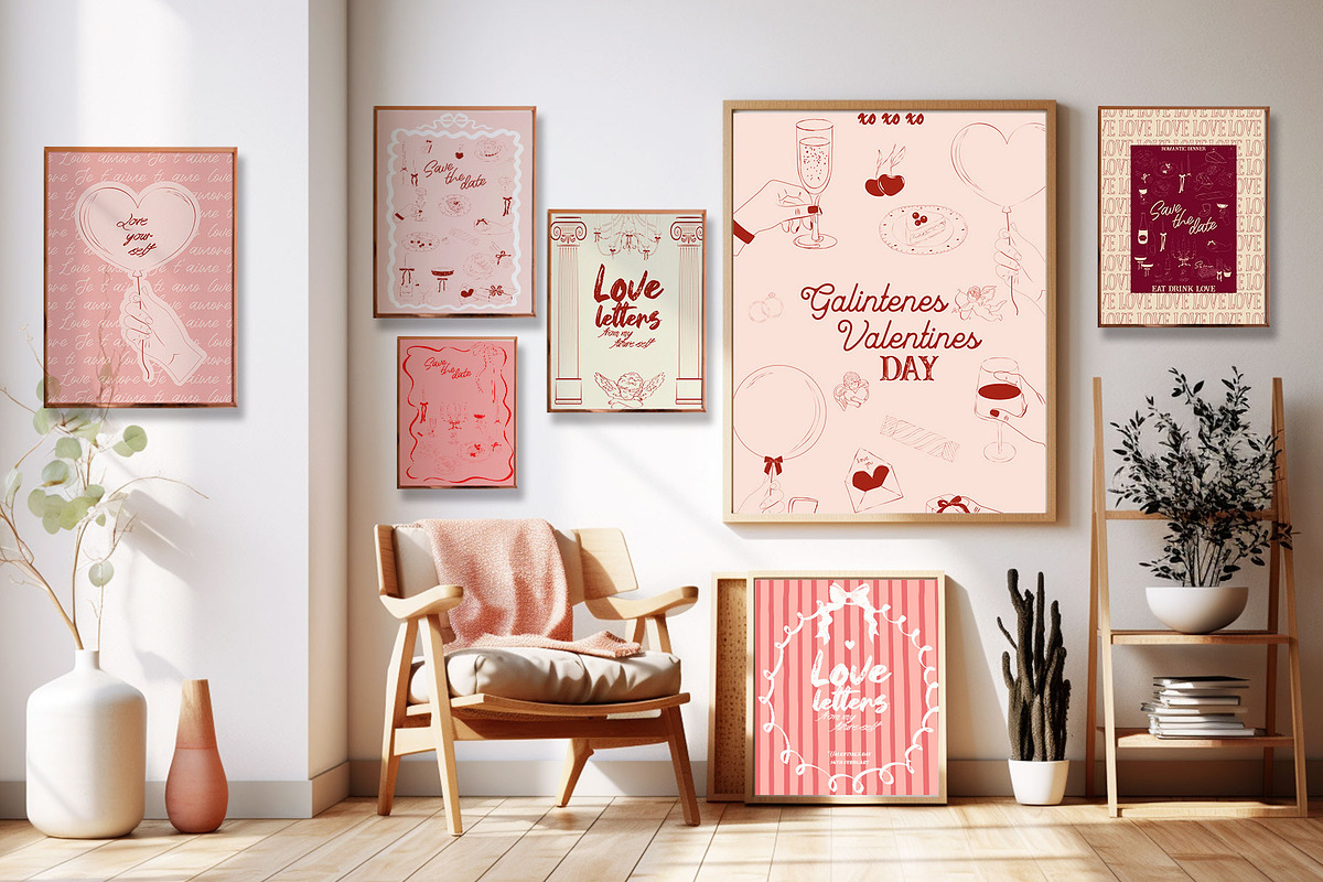 Love & Honey. Romantic Wall Art, a Decorative Illustration by Mio Buono (Photo 12 of 13)